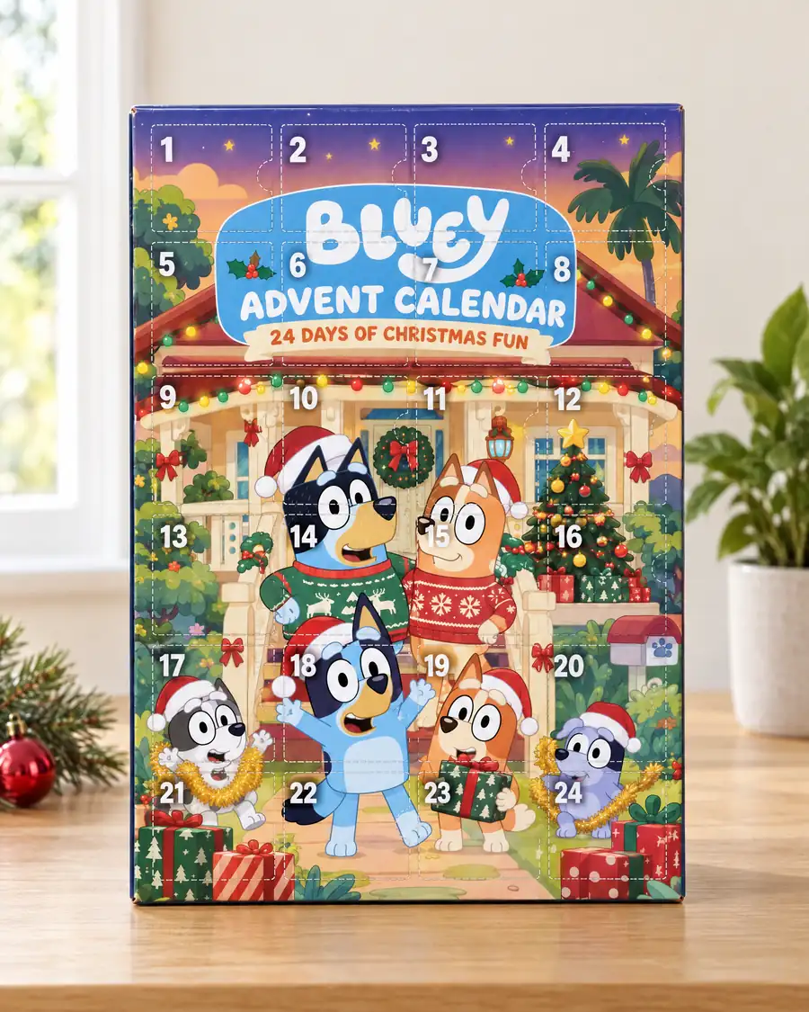 Bluey Advent Calendar, front